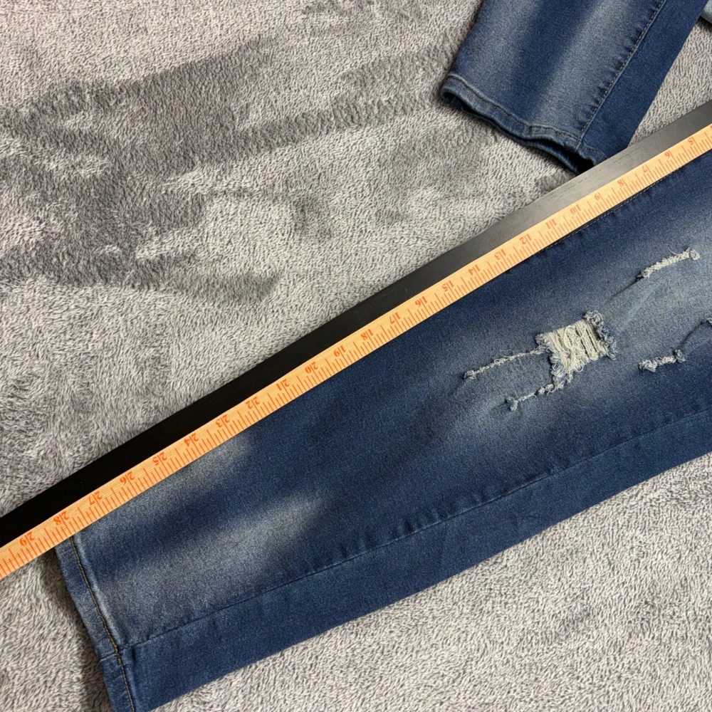 Unbranded‎ Distressed Skinny Jeans Women Size 32 Blue Good Faded Streetwea - Picture 4 of 15